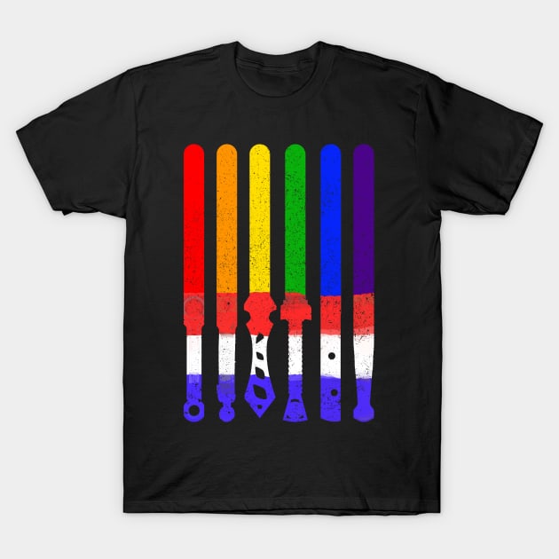 LGBT Gift LGBTQ Gift-LGBT Flag-DressedForDuty T-Shirt by Artistic Design